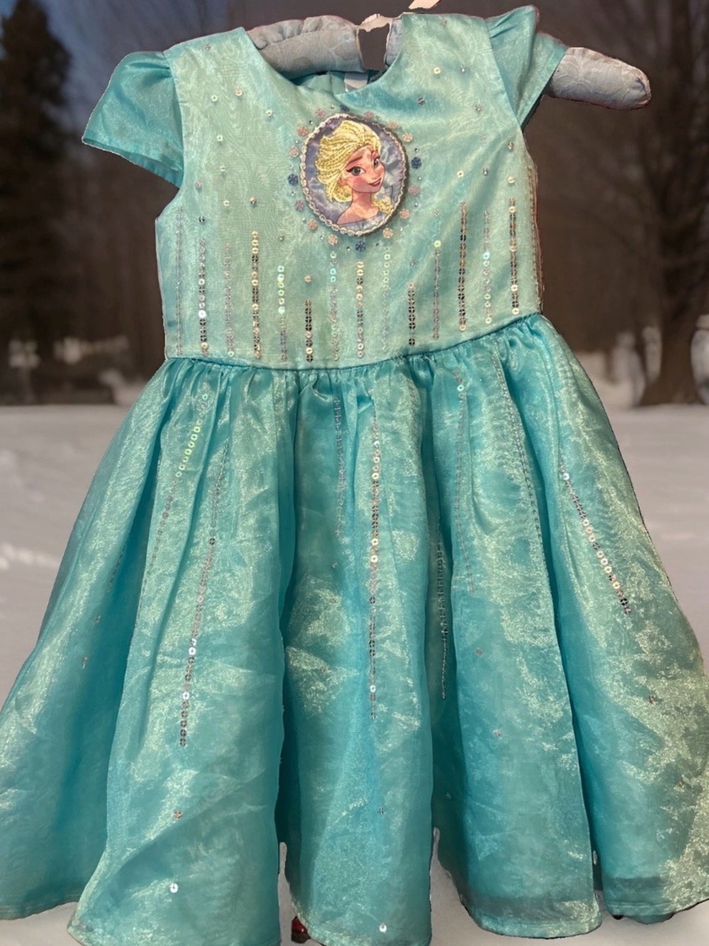 Disney Aqua Blue Elsa Sequin Dress